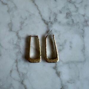 Stella & Dot Gold Textured Drop Earrings